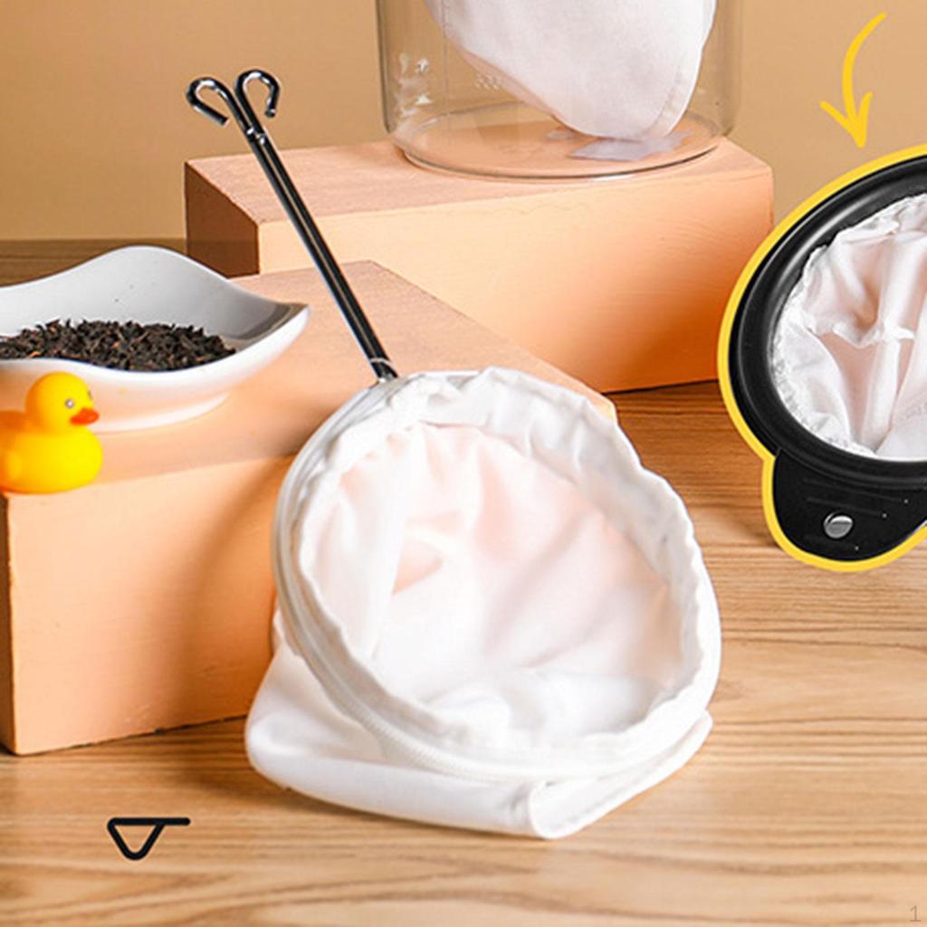 Фильтр-мешок из мелкой сетки для традиционного тайского чая, съемный, с застежкой-молнией для кофе