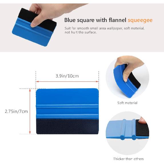 Luxiv Car Window Tint Application Tools Kit, 9 Pcs Vehicle Glass Protective Film Talling Tool, Squeegee Automotive Film Scrapers