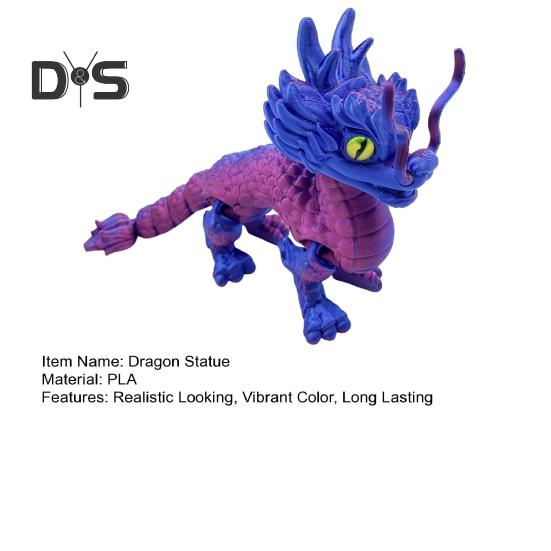 3D-печатная фигурка дракона, реквизит для фотосъемки, реалистичная, яркая, цветная, мини-статуя дракона, игрушка-фиджет для взрослых и детей