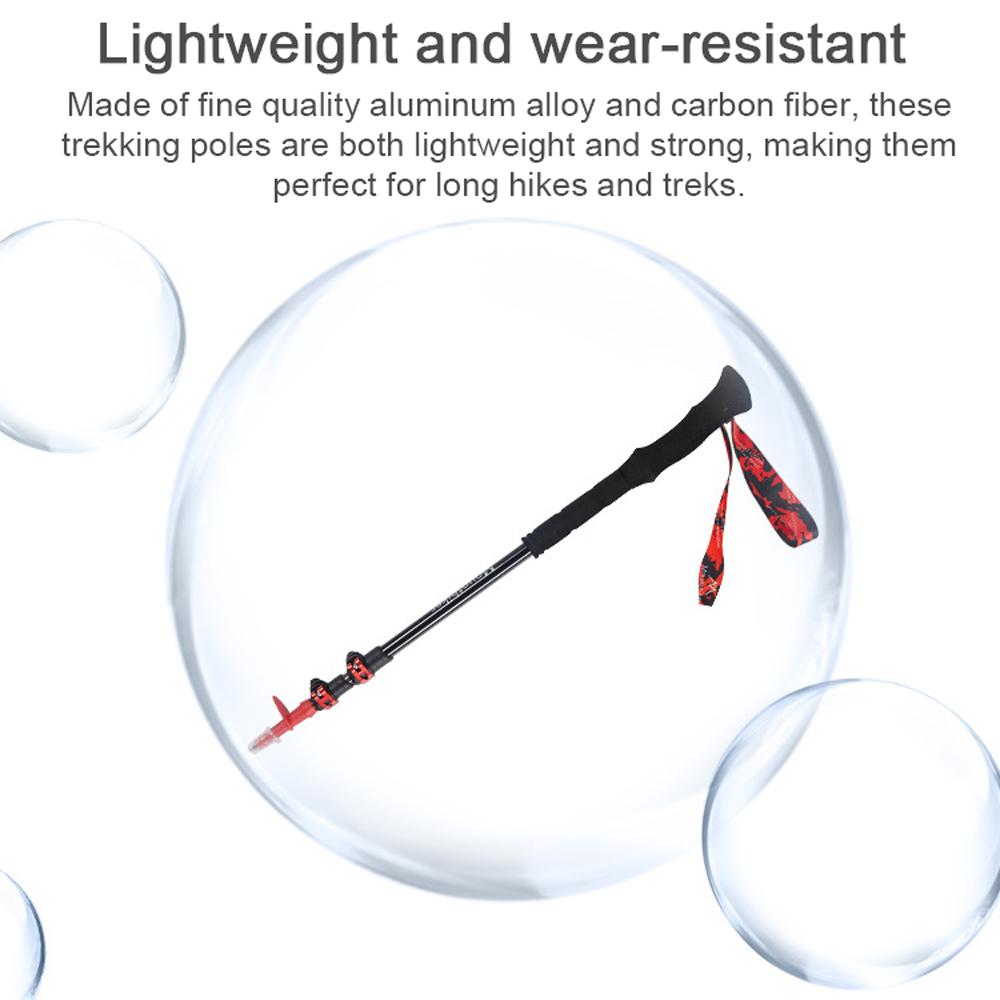 Легкие треккинговые палки из алюминиевого сплава для улицы, многофункциональные телескопические палки для пеших прогулок, прогулок