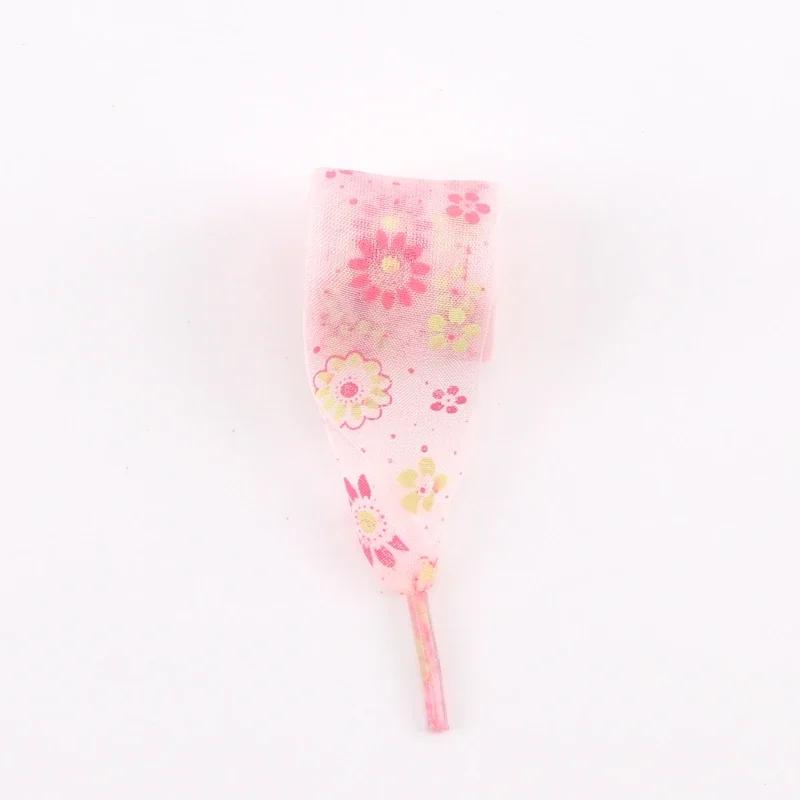 Шнурки для обуви Snow Yarn, плоские шнурки с принтом, ширина 2,5 см, ультратонкие прозрачные спортивные шнурки для женщин, шнурки 80/100/120 см