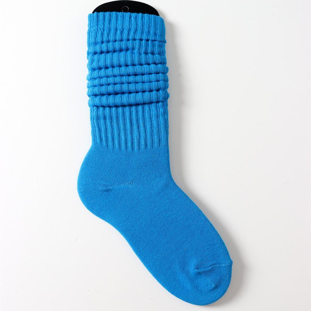 SYVISS Unisex Solid Color Scrunch Socks - Long Warm Leg Warmers, Slouch & Bubble Styles for Men and Women.