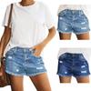 Женские джинсовые классические универсальные модные шорты с высокой талией