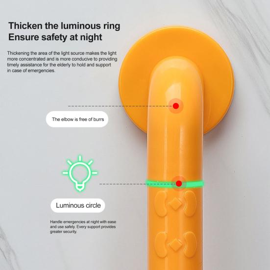 Нескользящий несущий поручень с подсветкой, дугообразным коленом, устойчивый к ржавчине стоячий опорный поручень