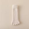 Women's Plush Coral Fleece Five-Toe Maternity Socks for Autumn & Winter
