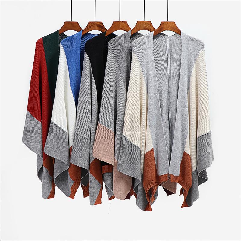 Autumn and Winter Women's Plaid Plus Size Loose Knit Cardigan Jacket Sweater