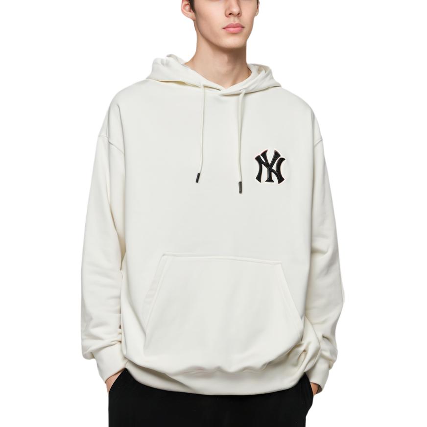 MLB Sweatshirts Unisex White Hooded Moderate Regular 3AHDM0314-50IVS