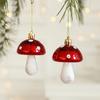 2Pcs Christmas Pendant Exquisite Mushroom Donut Santa Claus Shape Xmas Tree Hanging Ornament for Festive Decoration