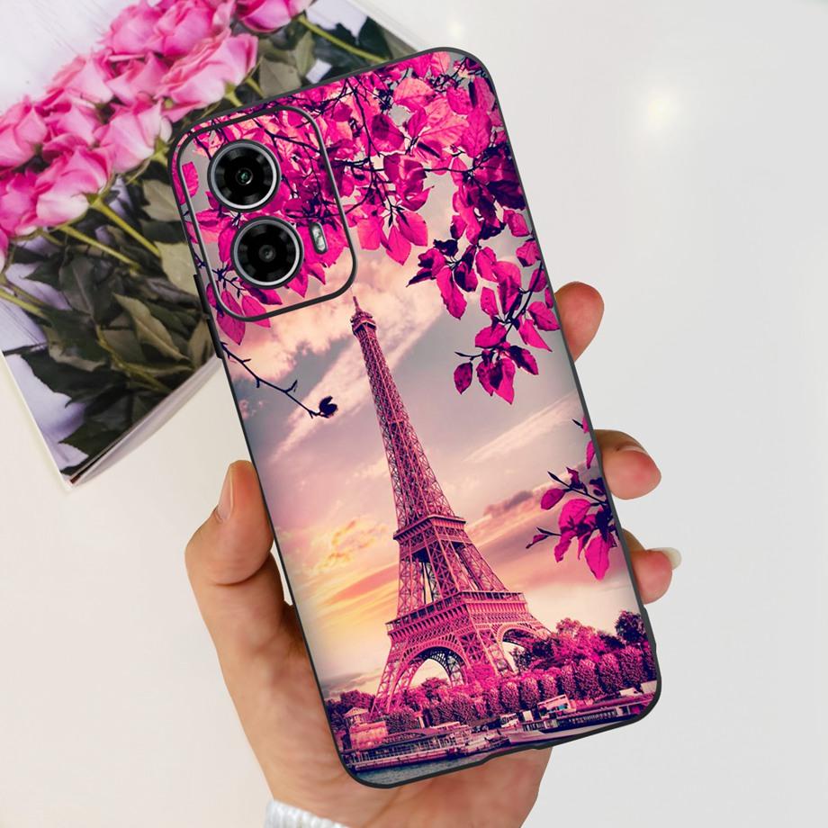 Shockproof Case For Motorola Moto G34 G24 Power Cover Liquid Silicone Black Coque for Moto G34 MotoG24 Motorola G24 Power Fundas