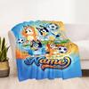 Soccer Fun Bluey Customize Your Name Blanket Multi-purpose Personalized Blanket Ultra-Soft Suitable for Home Decor Office Chair Picnics Office