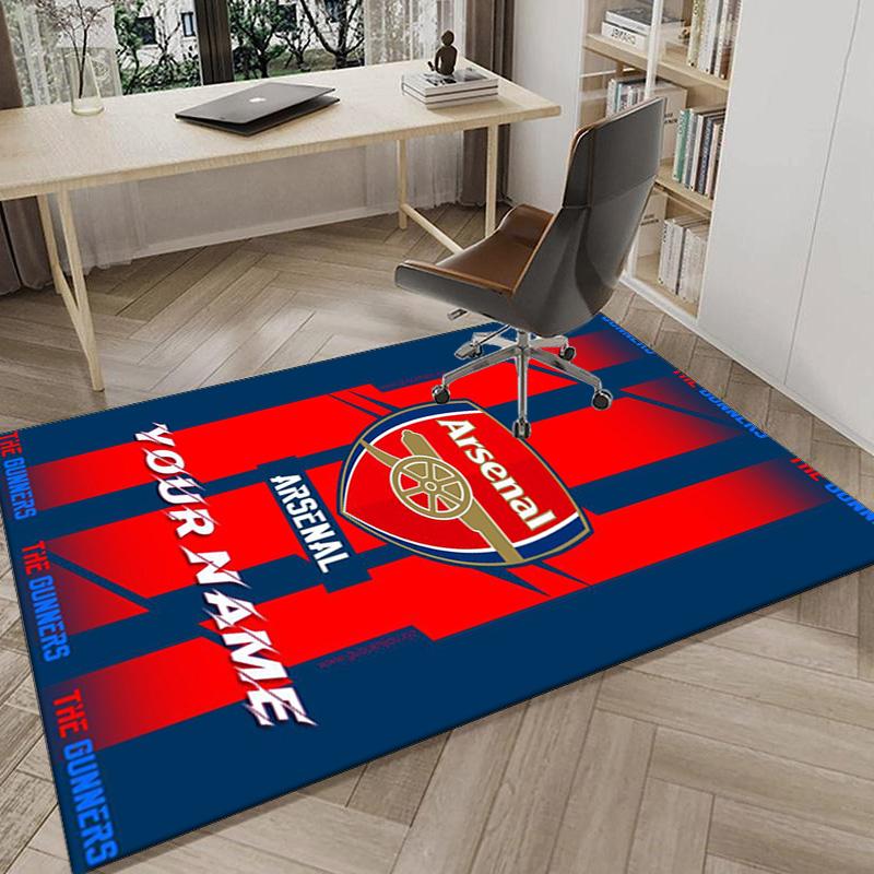 Arsenal Football Club Crest Area Rug for Office, Chair Rug, Decorative Carpet Livingroom Mat, Large Size Fan gifts Christmas gifts