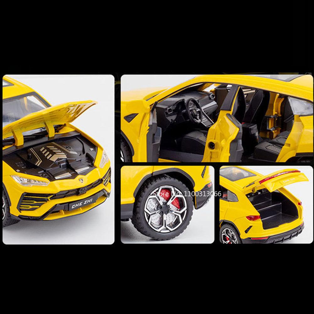 1:24 Lamborghini URUS Sian FKP37 Сплав Спортивные Автомобили Игрушки Модели Литье под давлением Внедорожники Модель Автомобиля Симуляция Звук Свет Подарки для Детей