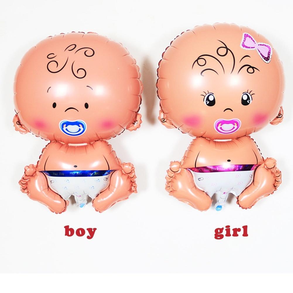 Дети Розовый Синий Новый День Рождения Воздушные шары Детские украшения Вечеринка Baby Shower милый Фольга мультфильм Мальчик Соска Девочка Аксессуары