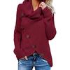 Women's autumn and winter long-sleeved versatile knitted sweater top multi-color