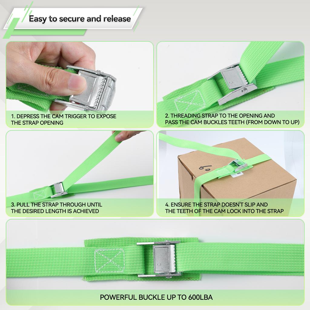 6 шт. 2,5 м крепежные ремни кулачковая пряжка нейлон быстросъемный грузовой стяжной ремень багажник на крышу автомобиля багаж байдарка каноэ гамак