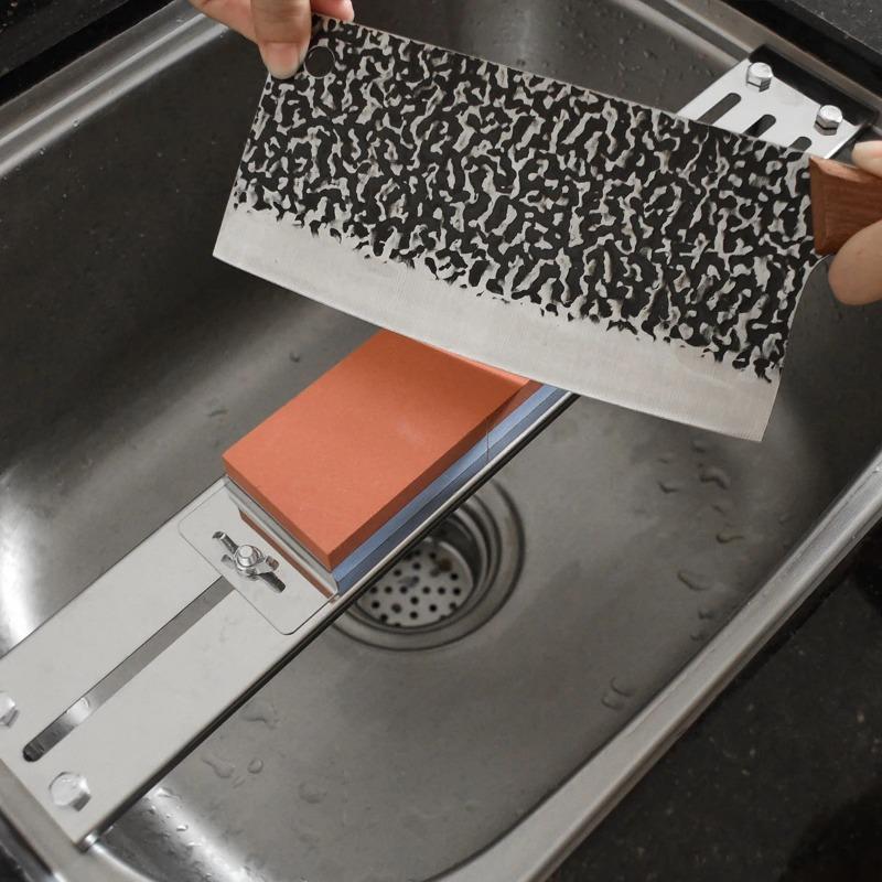 Держатель для точильного камня для раковины из нержавеющей стали, регулируемая длина, точильный камень, нескользящая основа, точилка для ножей, аксессуары для точильного камня