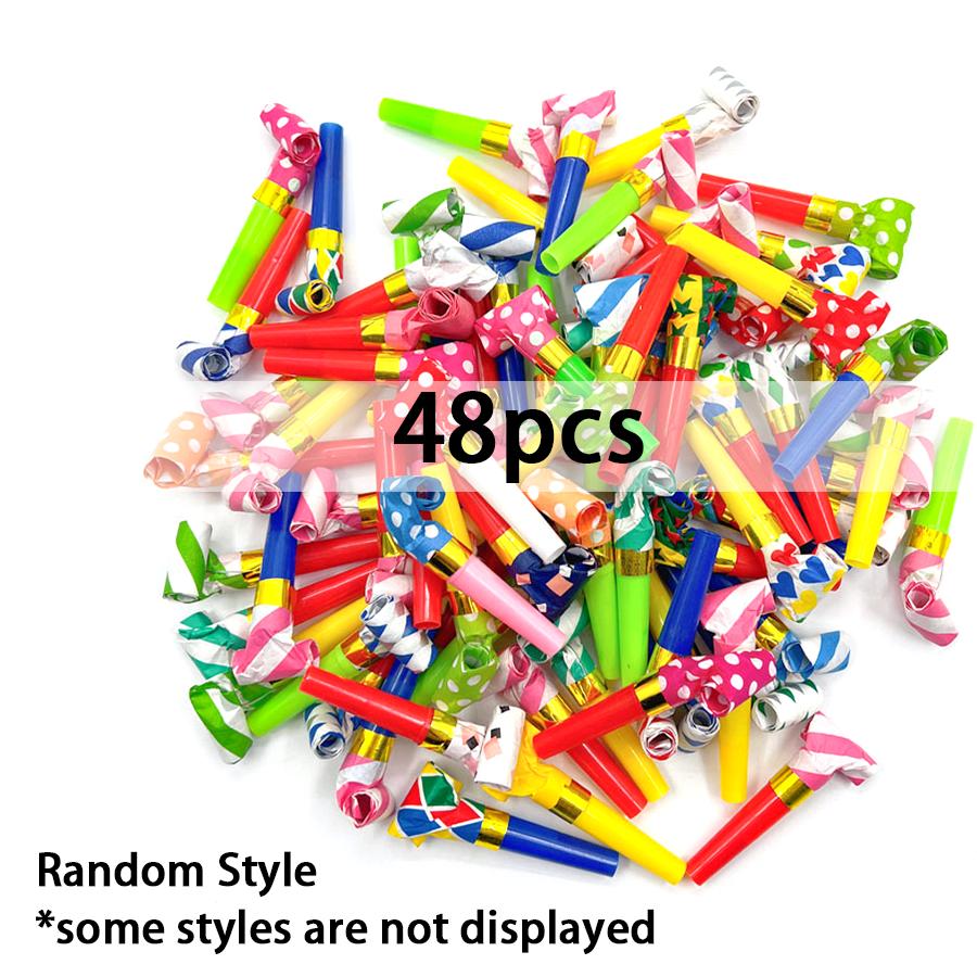 24/48/80/160pcs Party Blower Colorful Whistles Cheer Generator Atmosphere Creating Supplies Festival Birthday Celebration XJM