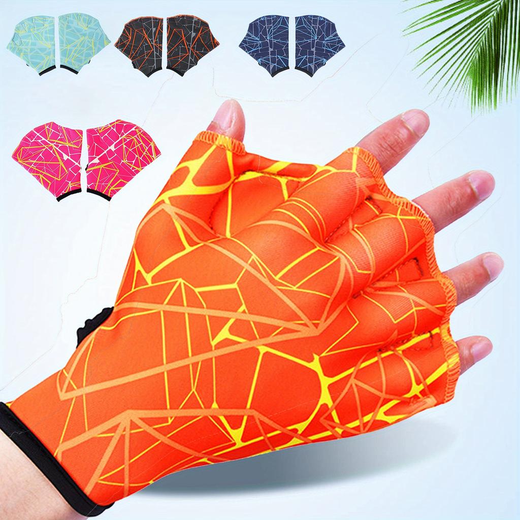 1 Pair of Swimming Webbed Gloves, Water Sports Training Flippers, Swimming Equipment for Men And Women