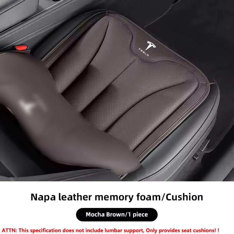For Tesla Model 3 / Y Juniper Car Headrest Lumbar Support Memory Foam Car Rest Neck Pillow Seat Cushion Cover Car Accessories