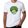 SEATTLE SUPERSONICS Футболка мужская футболка хлопок высокое качество футболка индивидуальная печать Футболка