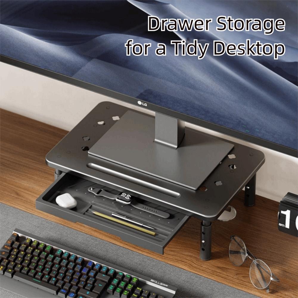 3 Height Adjustable Computer Monitor Riser Steel Construction Computer Monitor Holder  Studio Setup