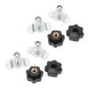 L Track Stud Fittings Carbon Steel 360 Degree Rotation L Track Tie Down System Kit for Truck Beds Trailers