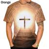 Summer Fashion 3D T-shirt Jesus Print Faith Love Hope Men Casual T Shirt Short Sleeve Plus Size Shirt