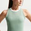 Nike Женская теннисная футболка с ребристой эластичной тканью Dri-Fit, отводящая влагу, быстросохнущая FZ6658-006