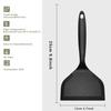 Dioycli Silicone Spatula Turner, Wide Pancake Flipper, Non-Stick Egg Flipper, BPA-Free, Black, 2-Piece Set for Omelettes, Cakes, Eggs, Pizza, Steaks,