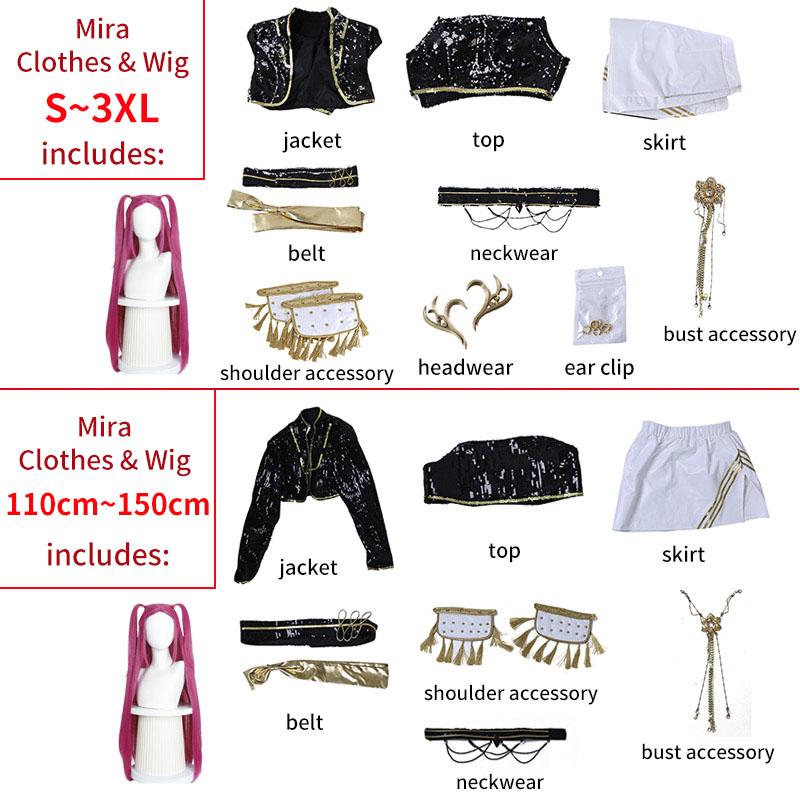 Охотники на демонов Руми Зои Мира Косплей Костюм Парик Черный Костюмы для сценических выступлений K-pop Идол Ролевая игра Наряды на Хэллоуин Карнавал