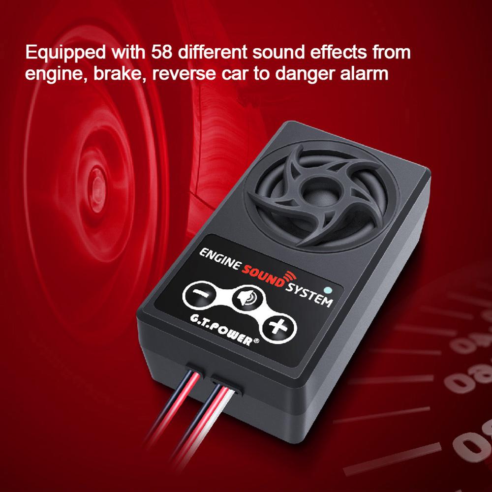 Системный модуль, имитирующий звук двигателя автомобиля, 58 звуков для внедорожника с дистанционным управлением 1/10