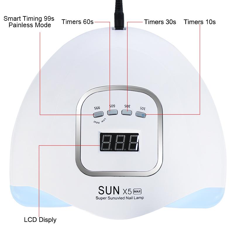 Машинка для сушки ногтей Профессиональная маникюрная лампа 45 светодиодов УФ-лампа высокой мощности с автоматическим датчиком Умное оборудование для маникюрного салона Инструменты