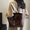 Retro Tote Bag Women's New Fashionable Simple Large-capacity Armpit Bag Casual Versatile Shoulder Bag