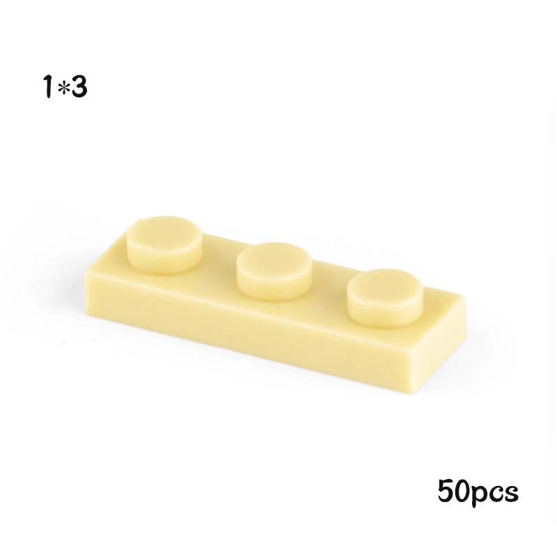 50 шт. Пластина 1x3 3623 Совместимая с Известным Брендом Строительный Блок Классические Строительные Блоки Игрушки MOC DIY