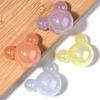 5Pcs/Lot 33×27mm Acrylic Beads Plated with Colorful Mickey Shaped Large Hole Beads For Jewelry Making Diy Headrope Phone Chain