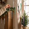 12Pcs Shatterproof Xmas Icicle Pendants Transparent Ice Strip Hanging Ornaments Wedding Party