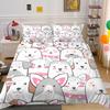 Cartoon Cute Animals Duvet Cover Colorful Lovely Comic Duck Polyester  for Kids Boy Girls for Bedroom Decoration Queen King Size