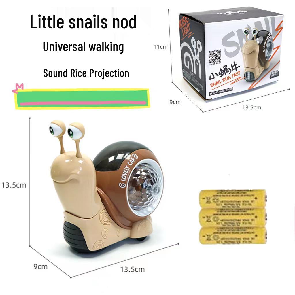 Electric Hermit Crab Toy - Obstacle Avoidance, Music & Light Projection for Kids