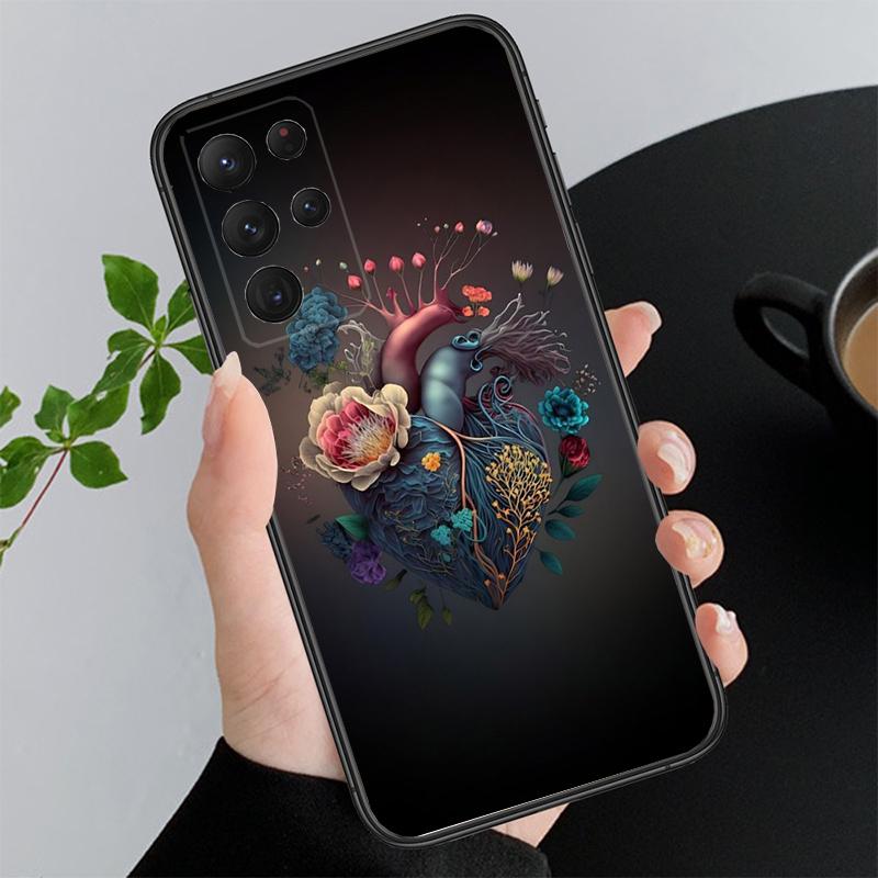 Heart Flower Art Phone Case For Samsung A52S A21S A33 A23 A13 A14 A32 A52 A53 A54 A51 A71 A15