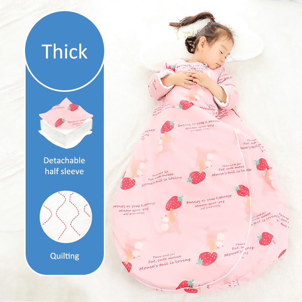Sleeping Bag For Children 2.5Tog Baby Sleeping Bag Winter Thick Detachable Sleeves Anti-Kick Blanket Infant Quilt Sleepwear