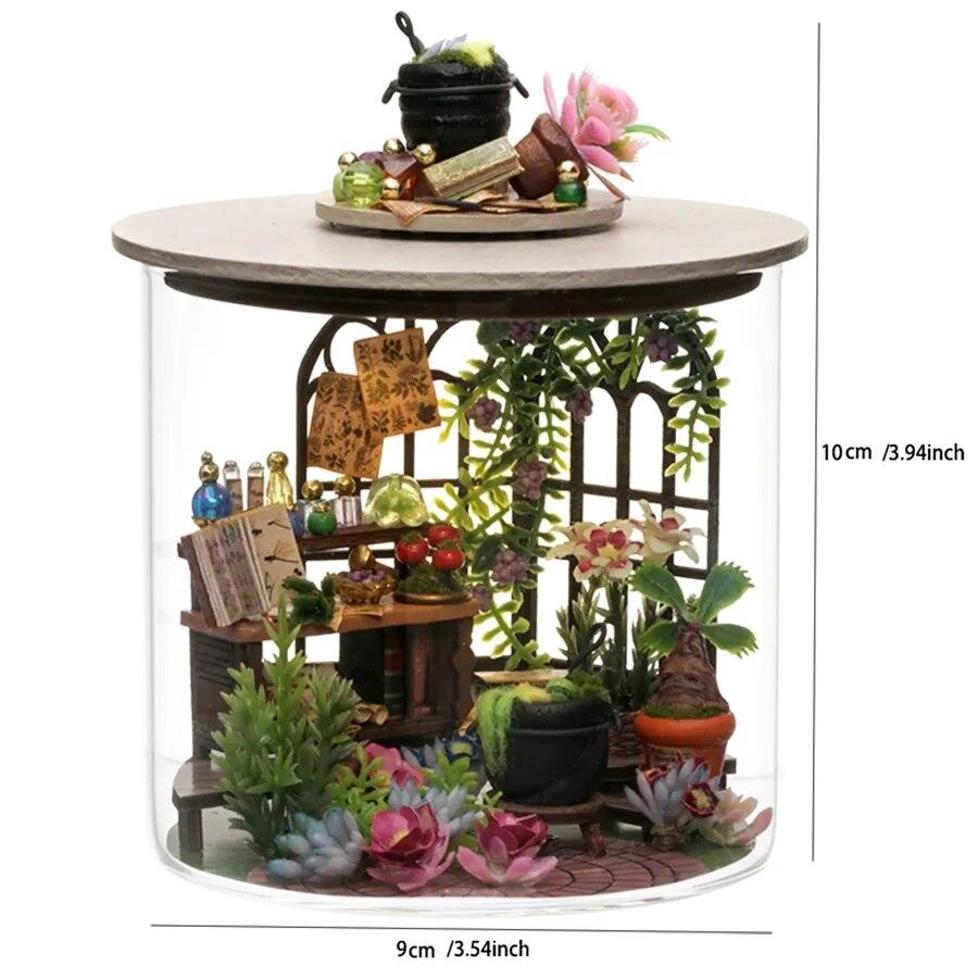Mini DIY Kit for Doll House Making Assembling Room Models Toys Home Bedroom Decorations With Furniture Wooden Crafts