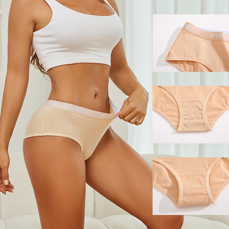 FINETOO Трусики из хлопка с высокой талией, эластичное нижнее белье с утягивающим эффектом и комфортным нижним бельем