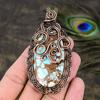 Tibetan Turquoise Gemstone Copper Wire Wrap Jewelry Pendant 3.27