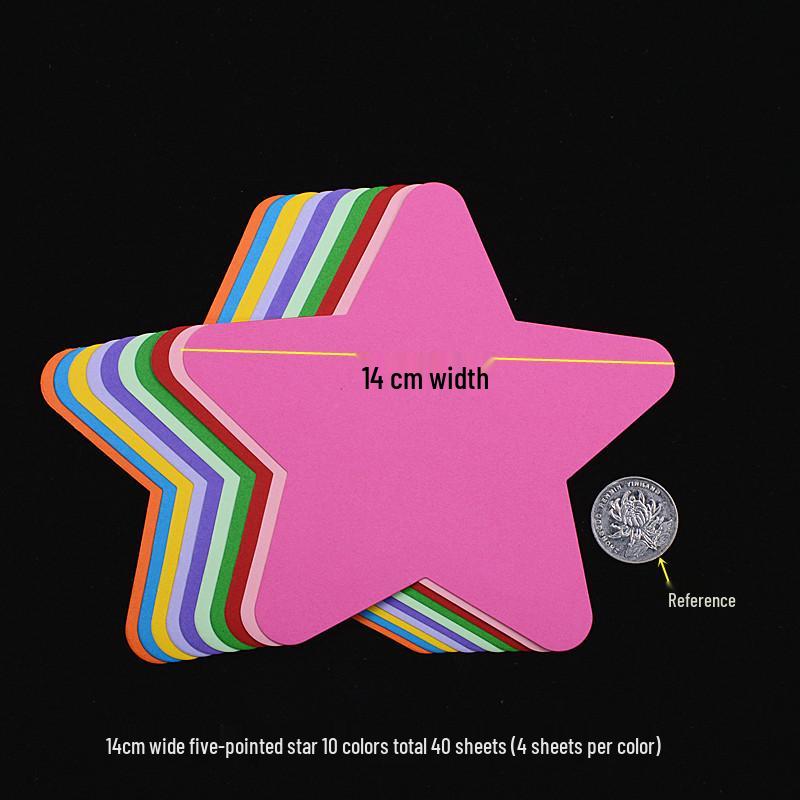 Плотный цветной картон: Формы Сердце, Звезда, Цветущая слива и Круглые формы для детского оригами и поделок