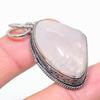 Rose Quartz Gemstone 925 Sterling Silver Gift Jewelry Pendant 1.89"