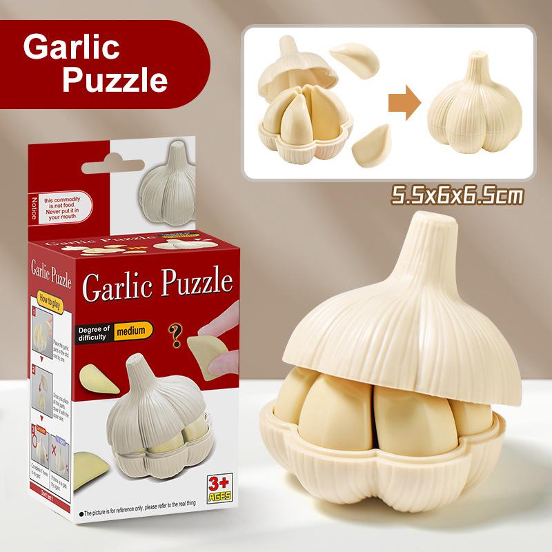 New 3D Puzzle Orange Sea Urchin Garlic Assembly Toy Logical Reasoning Hands-on Brainpower Puzzle Assembly Children's Puzzle Toys