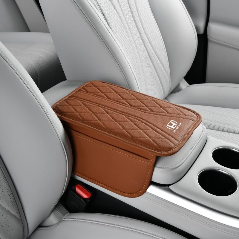 Car Armrest Box Pad With Storage Bag Protector Mat For Honda Mugen TypeR Jazz City Civic Inspire Accord FIT HRV CRV Odyssey JadeYJ4