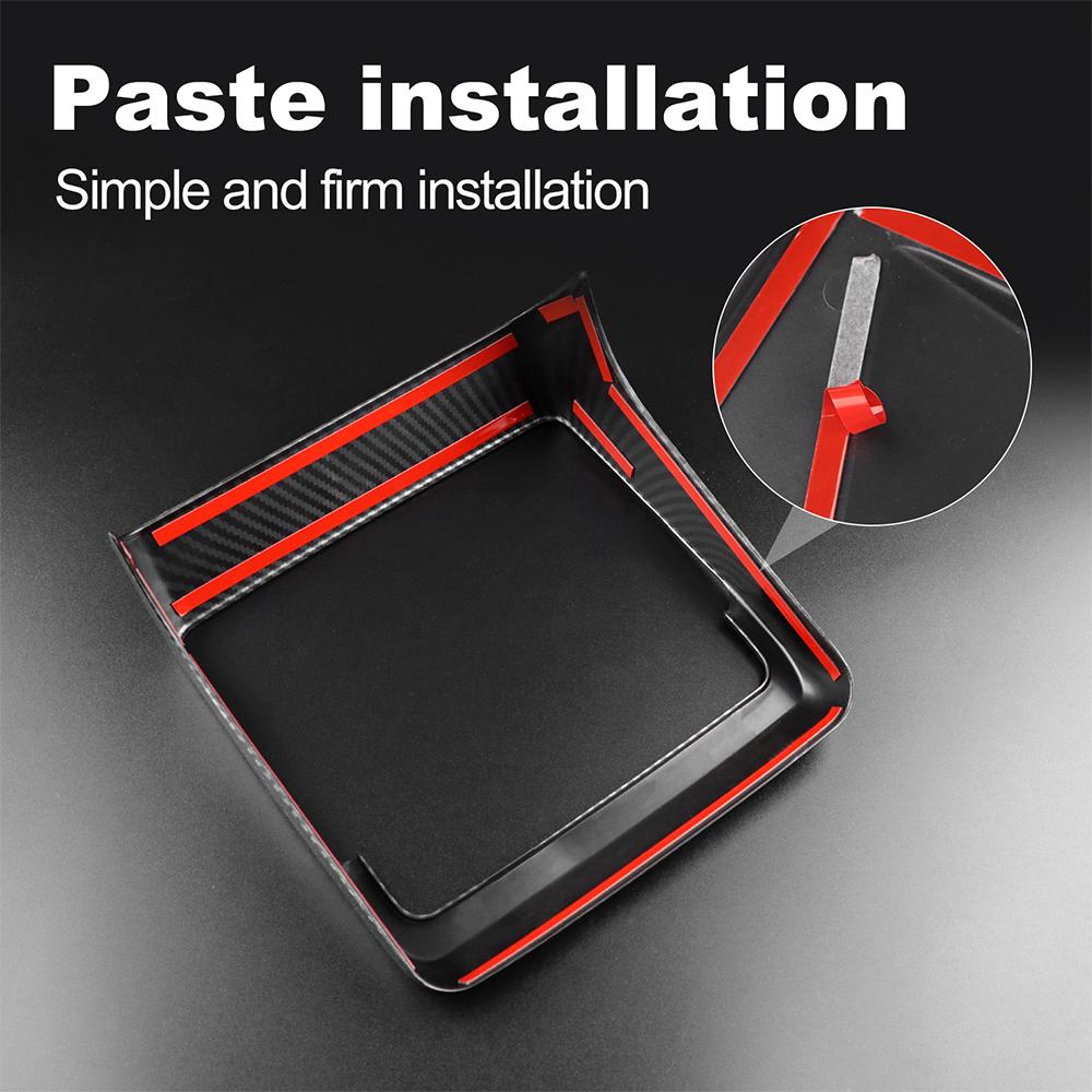 Защитная накладка заднего воздуховода кондиционера из АБС-пластика и углеродного волокна для Tesla Model 3 Highland 2025 Model Y Juniper 2025 Аксессуары