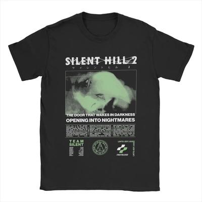 Мужские футболки Silent Hill 2 Хлопковая одежда Повседневная уличная одежда Большой размер Футболка с коротким рукавом и круглым вырезом Взрослые футболки