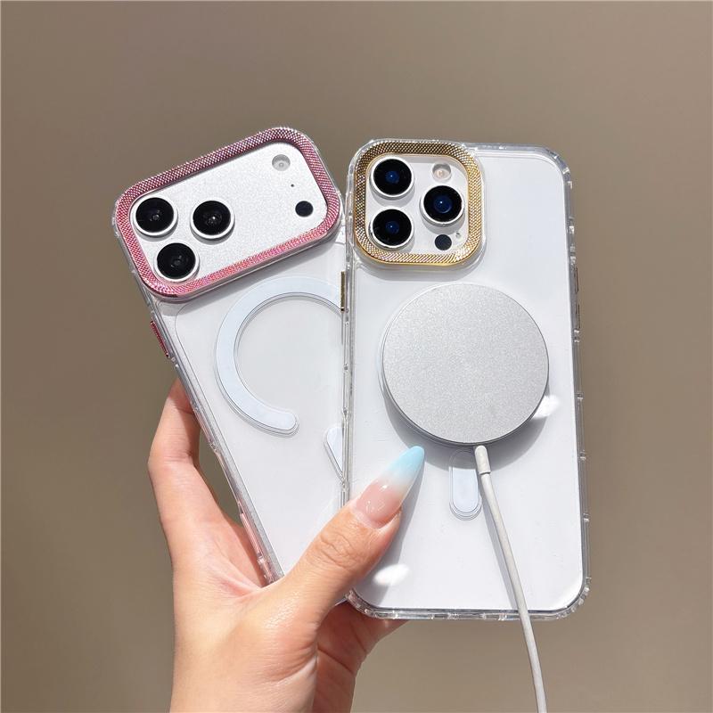 Прозрачный Магнитный Чехол с Беспроводной Зарядкой Для Magsafe Для Apple iPhone 17 16 15 14 13 Pro Max Ударопрочный Жесткий Акриловый PC Чехол